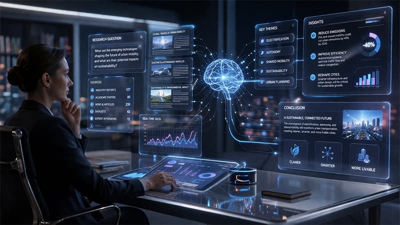 Step by step AI research workflow using AI tools for research and analysis