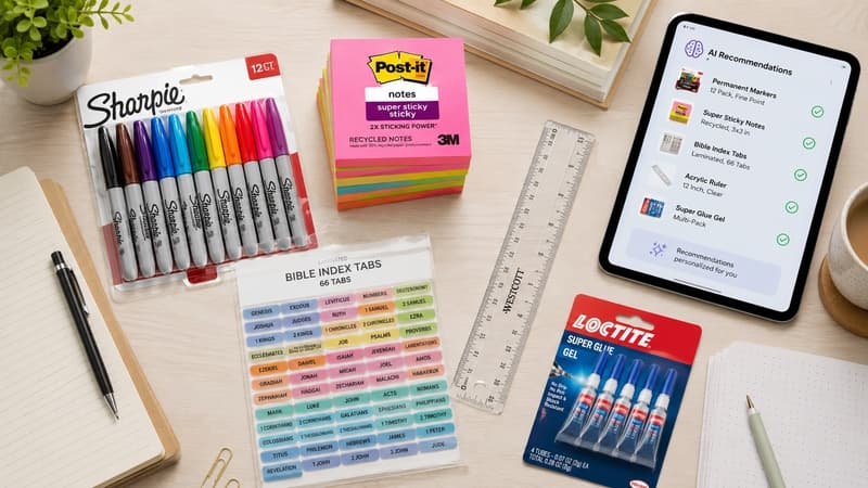 AI-powered stationery shopping with smart product recommendations for everyday office and school supplies